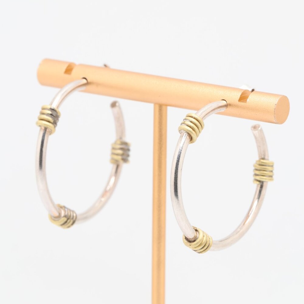 Vintage Sterling Silver Hoop Earrings